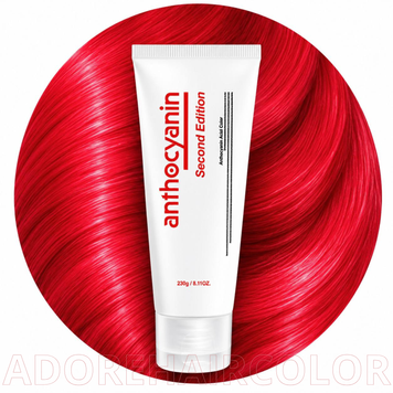 Гелевий прямий пігмент Anthocyanin Second Edition R02 Pure Red (Червоний), 230 мл