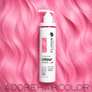 Кремовий фарбник прямої дії Elinor Pink Lollipop (Пастельний Рожевий), 200 мл