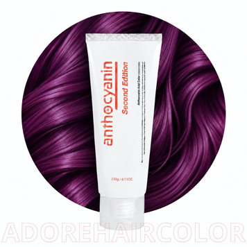 Гелевий прямий пігмент Anthocyanin Second Edition V01 Velvet Violet (Фіолетовий з баклажановим відтінком), 230 мл