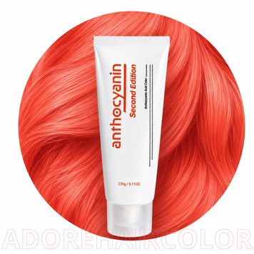 Гелевий прямий пігмент Anthocyanin Second Edition O12 Coral Orange (Кораловий Помаранчевий), 230 мл